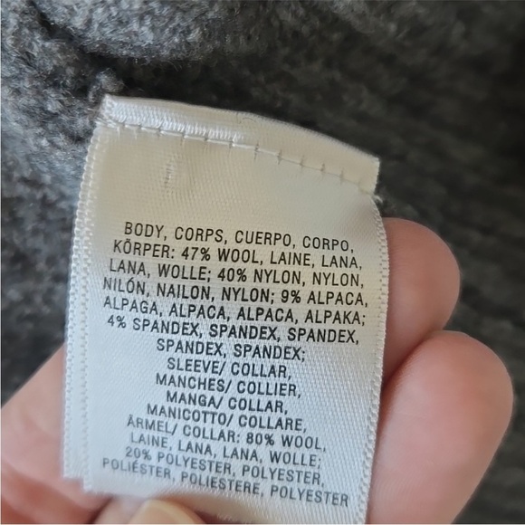 Anthropologie Moth gray sweater xs colorblock alpaca - Picture 6 of 9